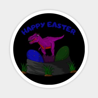 Happy Easter Wished Cute Dinosaur Magnet